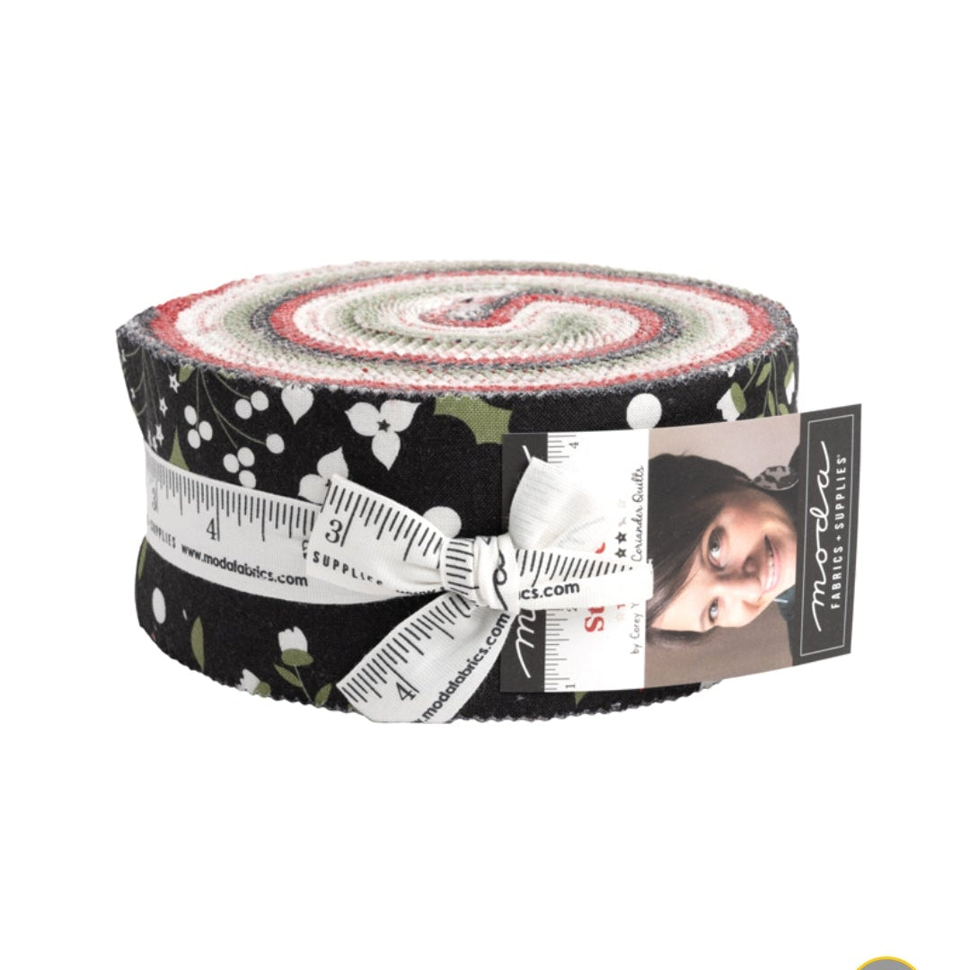 Moda Starberry Jelly Roll by Corey Yoder with 40 pre-cut 2.5 inch Christmas fabric strips