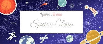 Space glow 1 yard cushion panel (digital print with glow in the dark elements)