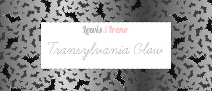 Lewis & Irene Transylvania Glow Stars Cotton Fabric – Orange Glow in the Dark Halloween Quilting Fabric