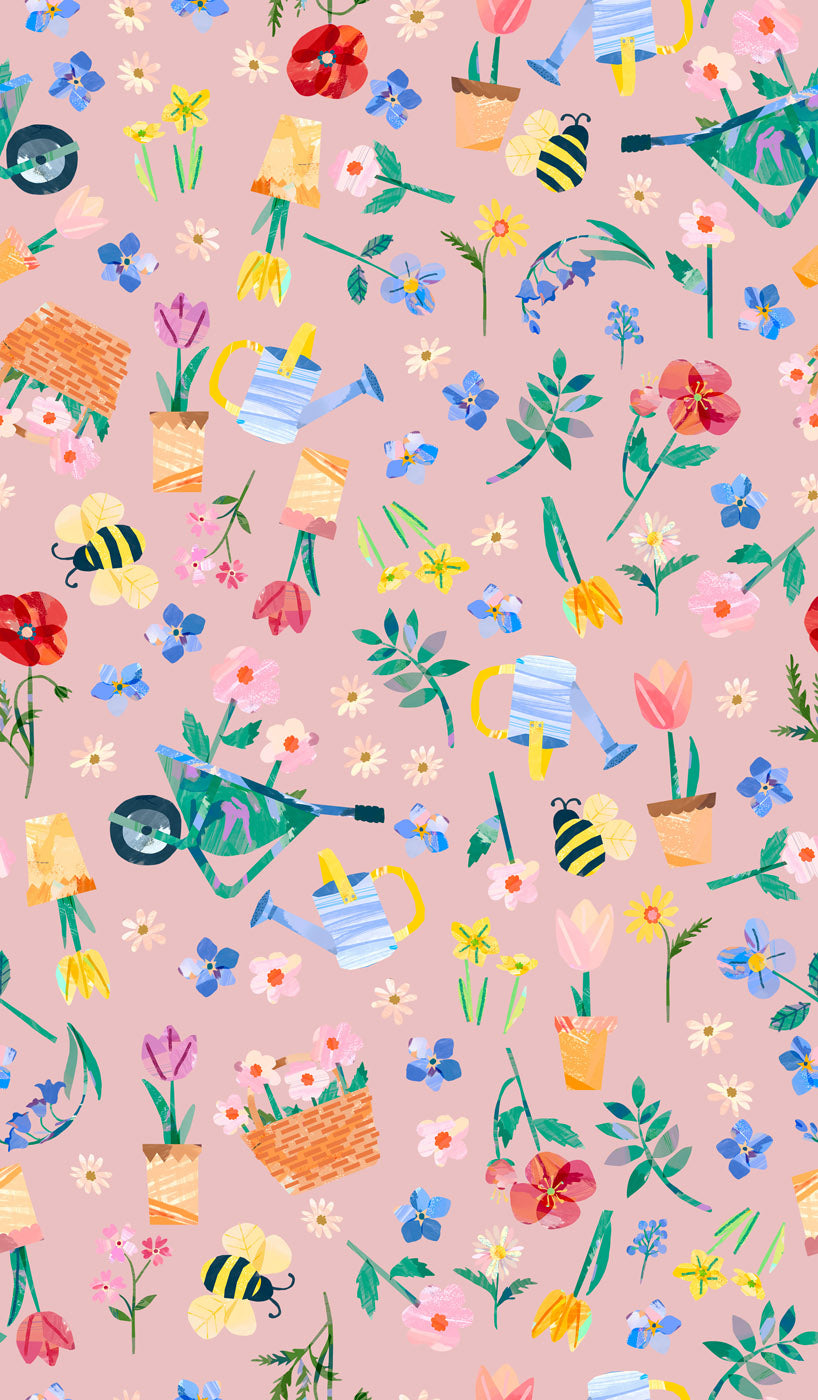 Lewis & Irene Cotton Fabric - Flower Market Collection Flower Market Blossom