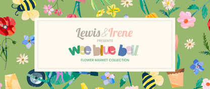 Lewis & Irene Cotton Fabric -Flower Market Collection – Posy Leaf