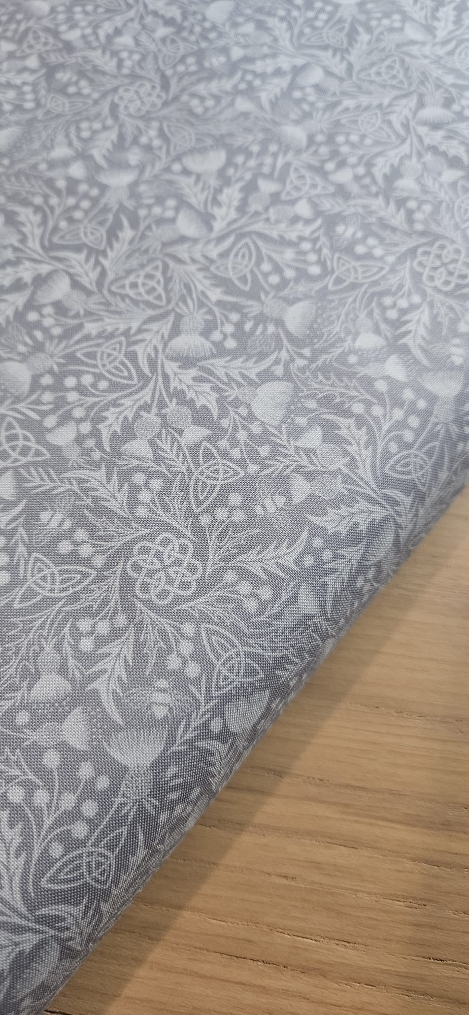 Lewis & Irene cotton Fabric - Celtic Thistle Duck Egg