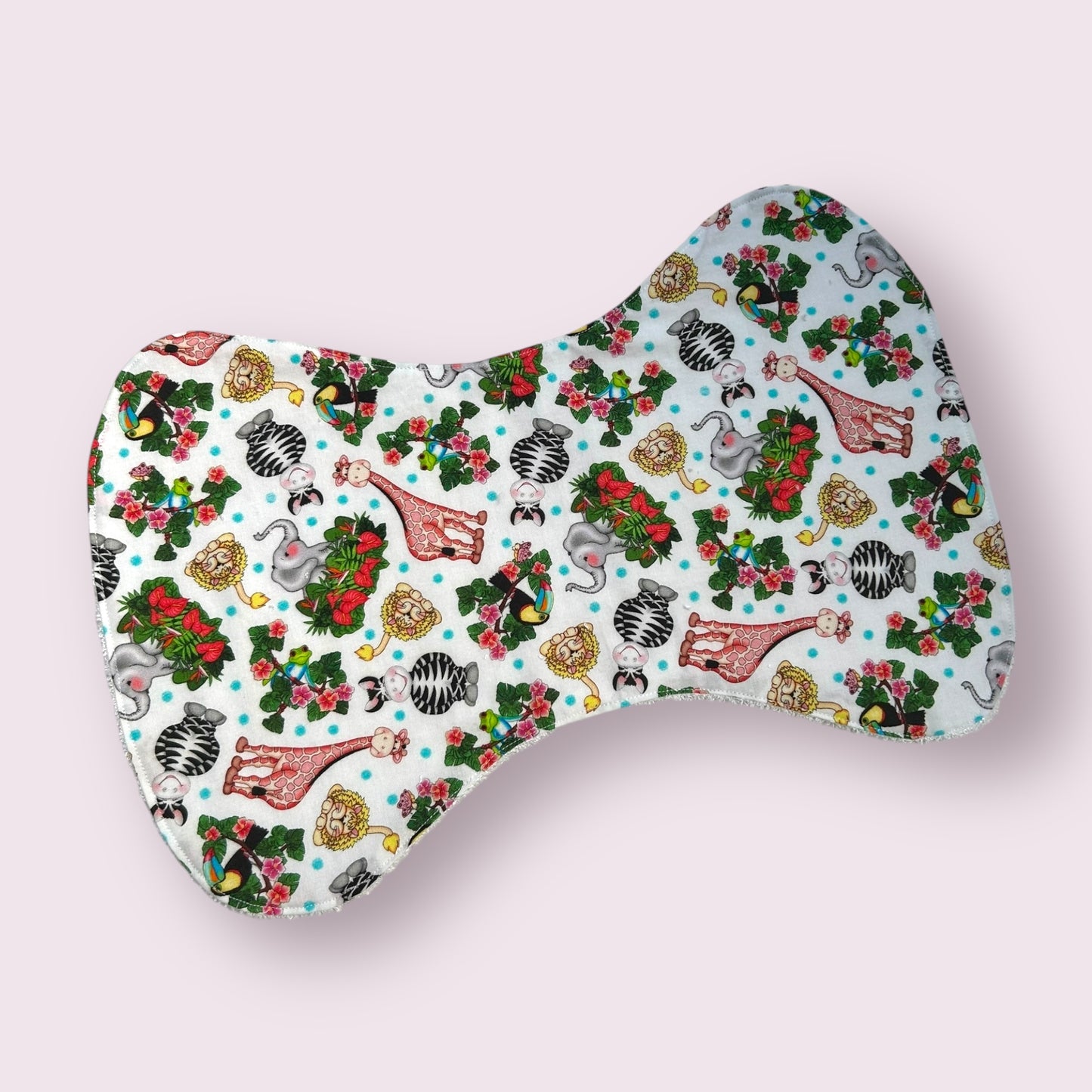 Animal Print Baby Burp Cloth and Reusable Wipe Bundle