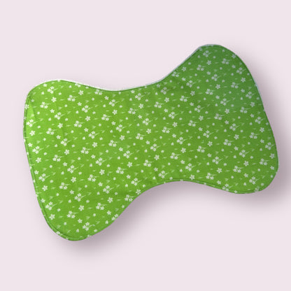 Green Floral Baby Burp Cloth and Reuseable Wipe Bundle