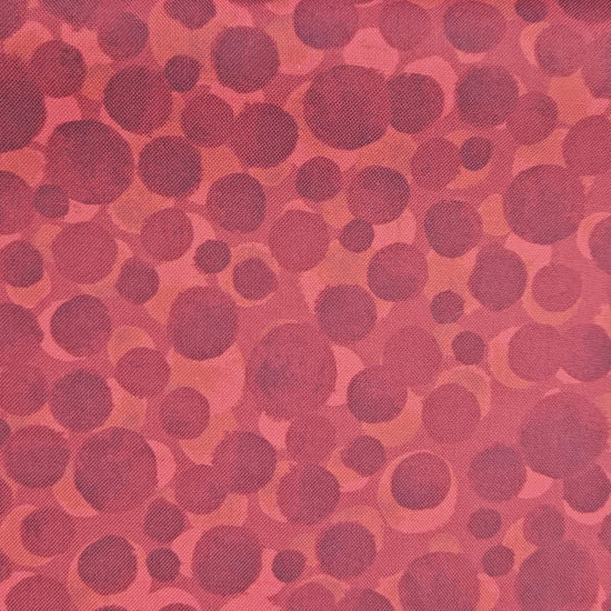 Lewis & Irene Bumbleberries Dark Red premium quilting cotton blender fabric with a subtle tonal design.