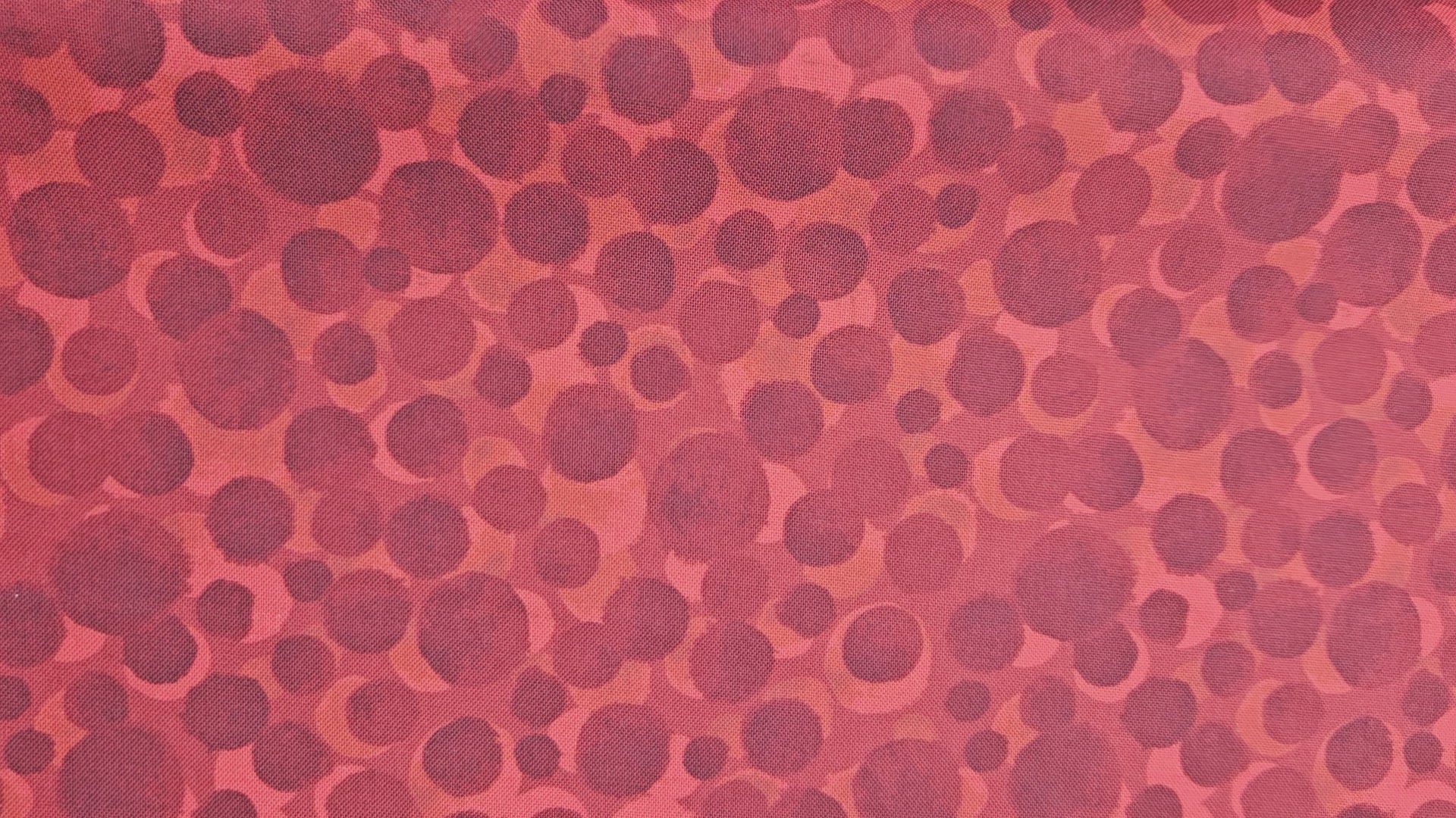 Lewis & Irene Bumbleberries Dark Red premium quilting cotton blender fabric with a subtle tonal design.