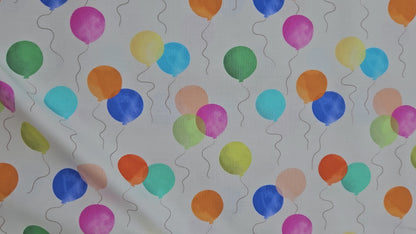 Lewis & Irene Small Things… Celebration – Balloons Cotton Fabric | 100% Premium Quilting Cotton