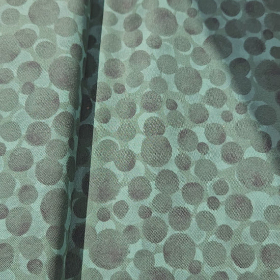 Lewis & Irene Bumbleberries Nordic Green premium quilting cotton blender fabric with a subtle tonal design.