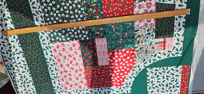 Lewis & Irene Merry Happy Christmas Apron Panel – Bluebellgray Christmas Sewing Panel | 100% Cotton Fabric